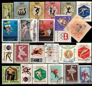 Topical Stamps WW Sports Nice Collection Lot Many Different Countries