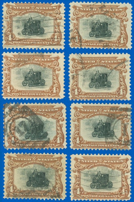 USA SCOTT #296 (x8) Pan-American Issue, Used-Fine, Sound Stamps! SCV $144! (SK)