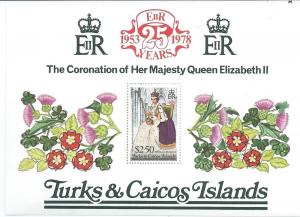 Turks & Caicos Islands #346 Coronation  S/S (MNH) CV$1.75