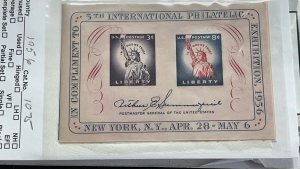 US 1956 Intertnational Philatelic Exhibition #1075  sou sheet mint