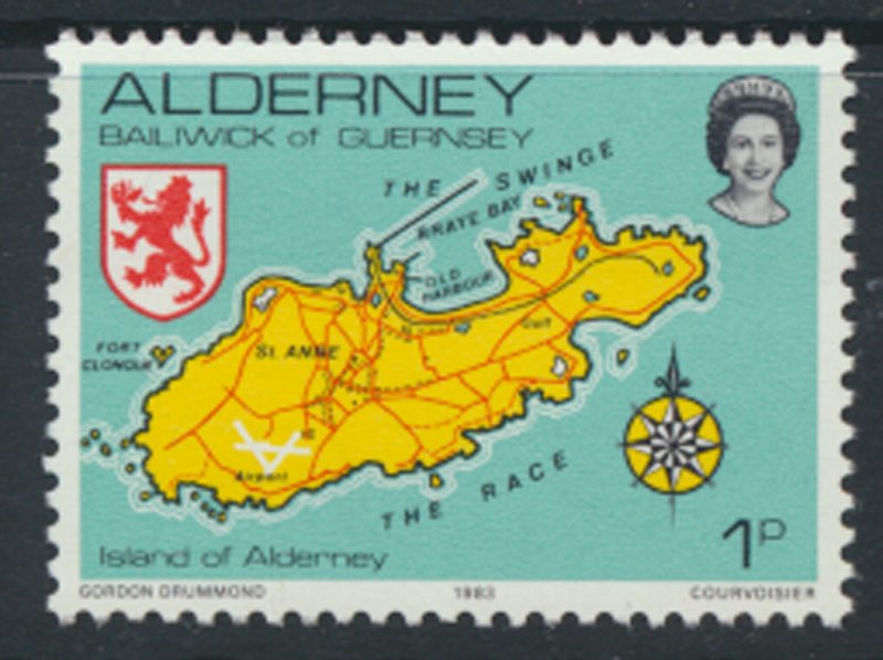 Alderney  SG A1  SC# 1 1983 Definitive  Map     MNH  see scan