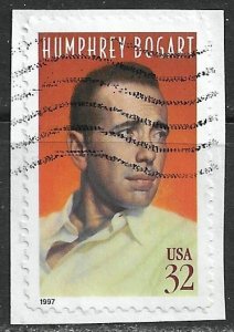 US ~ Scott # 3152 ~ Used on paper ~ Humphrey Bogart