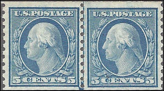 496 Mint,OG,NH... Line Pair... SCV $65.00