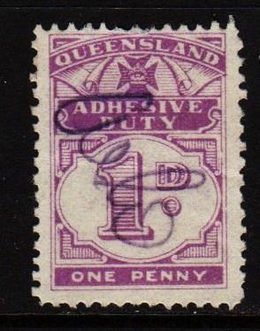 Australia - Queensland Adhesive Stamp Duty  - Used