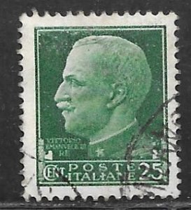 Italy 218: 25c Victor Emmanuel III, used, F-VF