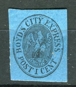 USA; 1850s-60s classic early Local Post issue, Boyd's City Express