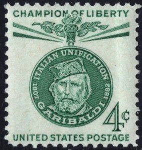 SC#1168 4¢ Champion of Liberty: Giuseppe Garibaldi (1960) MNH