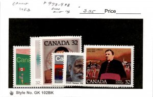 Canada, Postage Stamp, #993-998 Mint NH, 1983 (AD)