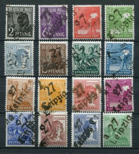 GERMANY SOVIET ZONE HOP BEZIRKSHANDSTEMPEL BEZIRK 27 166-181 V PERFECT MNH 111