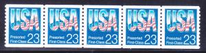 US 2607 MNH 1992 23¢ USA Flag  Shiny Gum PNC5 Plate #1111