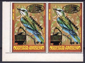 Timor (Ocussi-Ambeno) 1991 Halley's Comet-Concorde-Bird Se-Tenant ERROR $10/$20