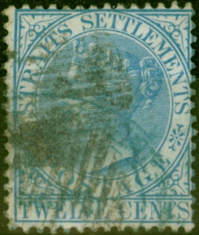 Straits Settlements 1867 12c Blue SG15 Good Used