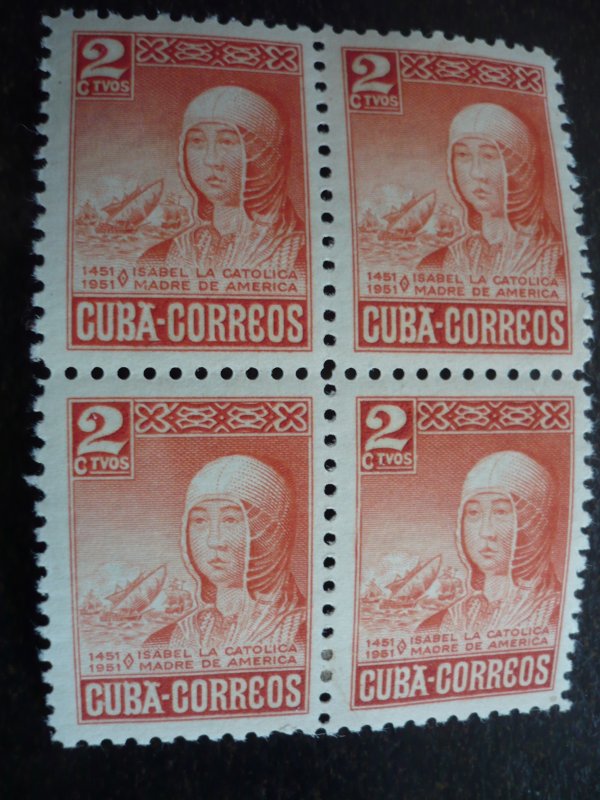 Stamps  - Cuba - Scott# 473,C50 - Mint Hinged Set of 2 Stamps in Blocks of 4