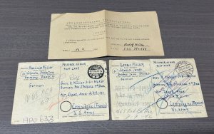 WW2 WWII Nazi Germany 1942 war time soldier Feldpost POW Camp Item Escape Letter