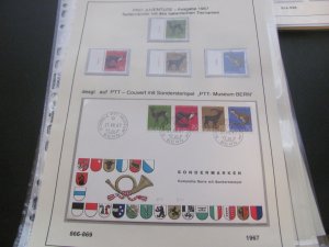 SWITZERLAND USED STAMPS & COVERS COLL. ON PAGES 1930-2005 $2K-$3K CAT. XF (191)