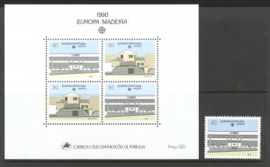 Portugal Madeira Sc# 137-138 MNH 1990 80e Europa