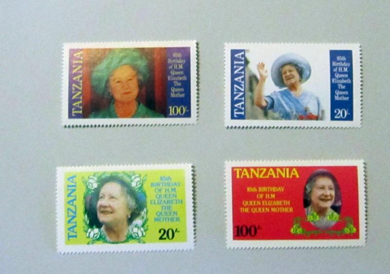 Tanzania - 267-70, MNH Set. Queen Mother - 85th. SCV - $1.00