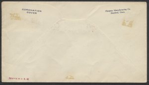 1937 #237 George VI Coronation FDC Plimpton Cachet Ottawa Coronation Flag