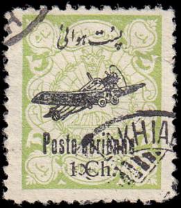 Iran Scott C22a Coat of Arms Airmail Overprint Used