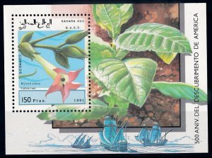 [67259] Sahara OCC 1991 Flora flowers blumen fleur Souvenir sheet MNH