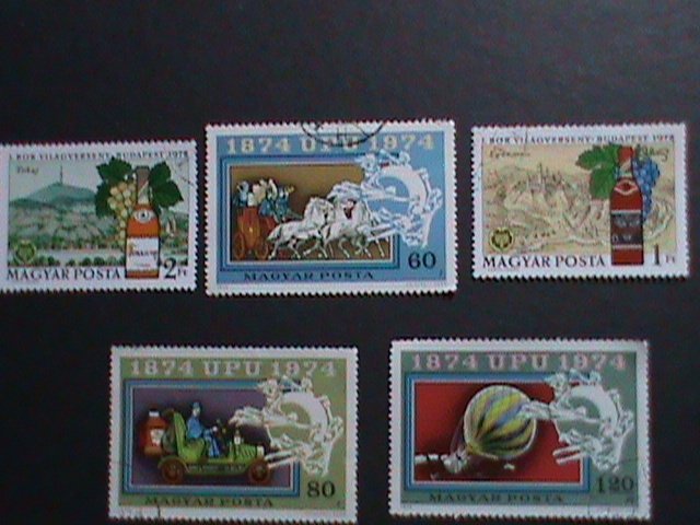 ​HUNGARY-CENTENARY OF UPU & WINERY FACTORY JUMBO LARGE  USE STAMPS VERY FINE