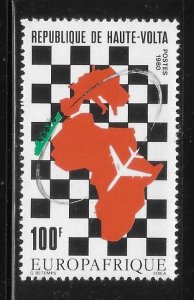 Upper Volta 1980 Europafrique Map Airplane Sc 538 MNH A939