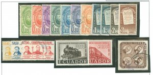 Ecuador #605-611/C302-C305/ Used Single (Complete Set)