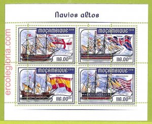 B0593 - MOCAMBIQUE - MISPERF ERROR Stamp Sheet - 2018 - Ships-