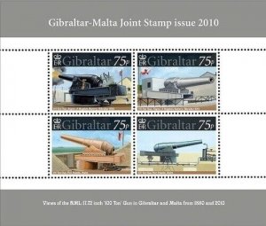 Gibraltar 2010 - Malta Joint Issue - Scott #1221 - Sheet of 4 stamps - MNH