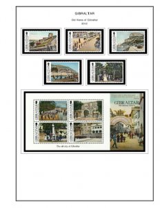 COLOR PRINTED GIBRALTAR 2011-2020 STAMP ALBUM PAGES (71 illustrated pages)