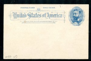 UNITED STATES POSTCARD SCOTT #UX11  MINT HINGED REMNANT