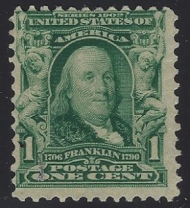 1c US #300 Benjamin Franklin MH-Good Scv $12