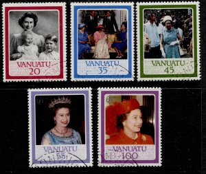 Vanuatu Stamp #414-418 USED VFU SET QEII BIRTHDAY