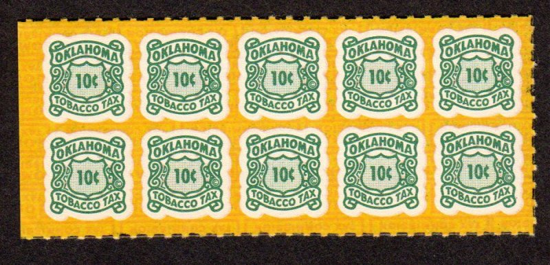 Oklahoma State Revenue, Tobacco SRS # T81 MNH Lot 230720 -01