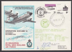 NEW ZEALAND ROSS DEPENDENCY 1978 signed flight cover ex Scott Base..........W362