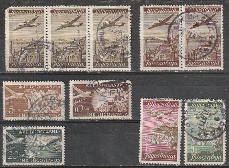 C17,C18,C21,C20,C38,C39,C50 Yugoslavia Used Air Post