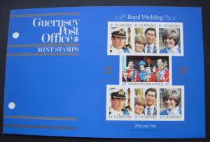 GUERNSEY POST OFFICE - 1981 ROYAL WEDDING- PRESENTATION PACK