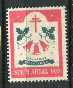 SOUTH AFRICA; Early 1900s Illustrated CHRISTMAS STAMP mint dated, 1955