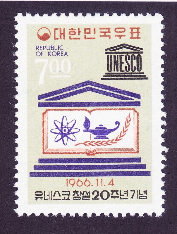 Korea 546 MNH 1966 20th Anniversary of UNESCO Issue