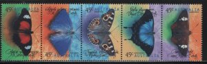 AUSTRALIA 1694A MNH F/VF SET OF 5 BUTTERFLIES