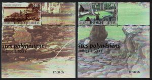 Fr. Polynesia Cultural Heritage 2v Corners Date 2005 MNH SG#1013-1014