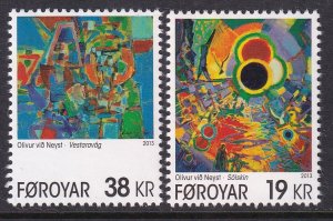 Faroe Islands 607-608 Paintings MNH VF