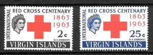 Virgin Islands  (1963)  - Scott # 141 - 142, MNH