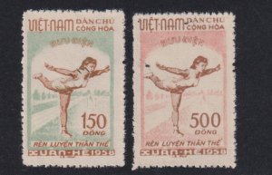 N Vietnam Scott # 67 - 68 VF unused nice colors cv $ 30 ! see pic !