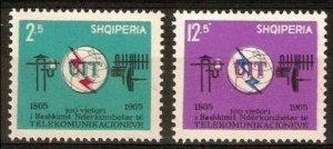 1965 Albania 939-940 100 years of ITU 7,00 €