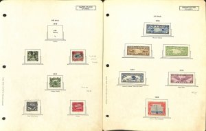 United States Stamp Collection on 54 Naribo Pages, 1879-1957 Back of Book (DI)