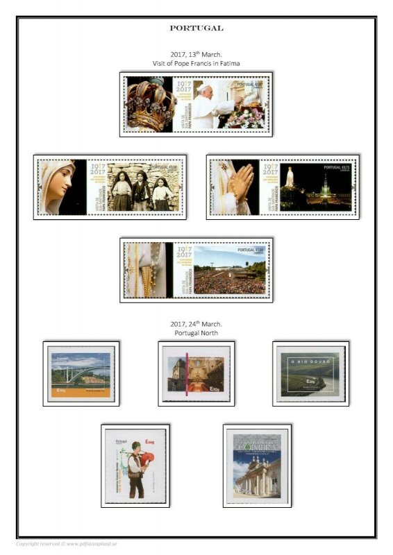 PORTUGAL 1853 - 2021  PDF PDF(DIGITAL) STAMP ALBUM PAGES