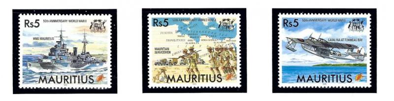 Mauritius 803-05 MNH 1995 WWII Anniversary