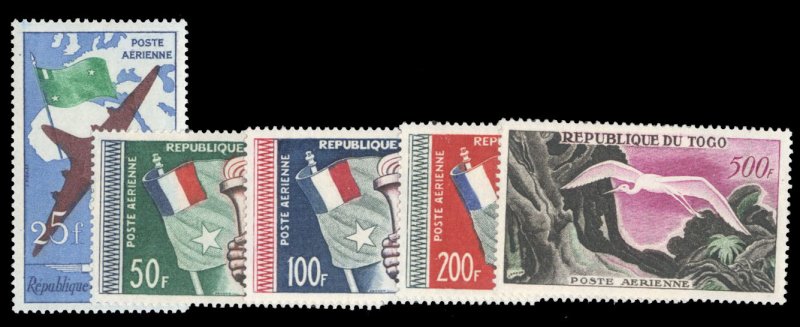 Togo #C26-30 Cat$19.90, 1959 Airpost, complete set, never hinged