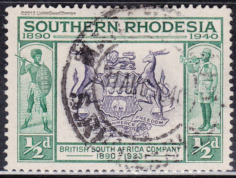 Southern Rhodesia 56 Seal of British South Africa 1940